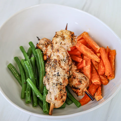 Lean Chicken Kabob Plate