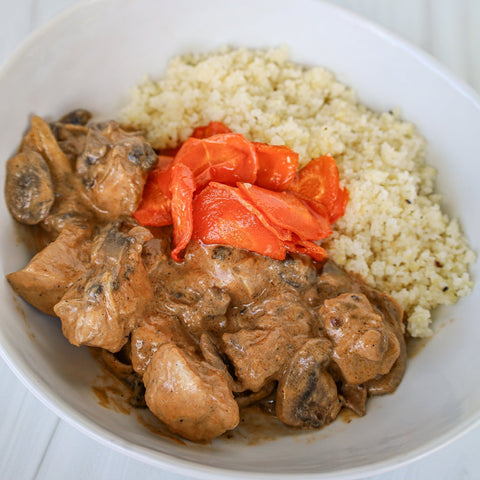 Stroganoff Chicken and Grits