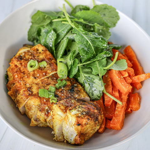 Turmeric Chicken Sweet Potato Hash