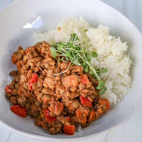 Thai Curry Lentil Bowl (v)
